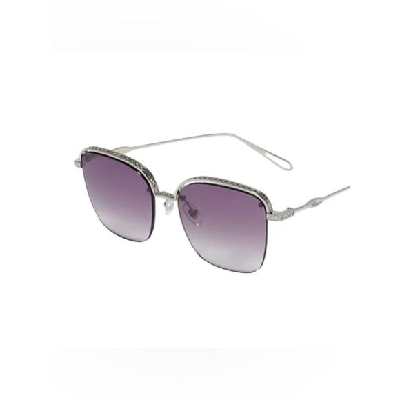 New Chopard SCHD45S 0579 Silver Frame Sunglasses with Purple Gradient Lenses main image 6